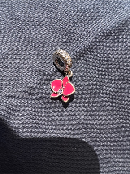 Pandora Jewelry - Pandora Pink Enamel Flower Dangle Charm